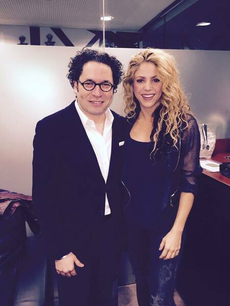 06 Janvier - With director Gustavo Dudamel. Shak
